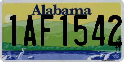 AL license plate 1AF1542