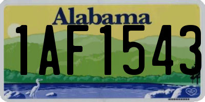 AL license plate 1AF1543