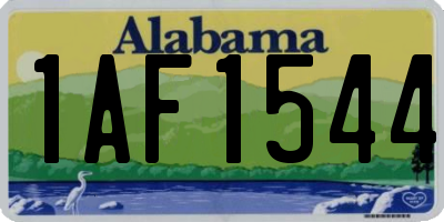 AL license plate 1AF1544