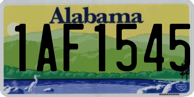 AL license plate 1AF1545