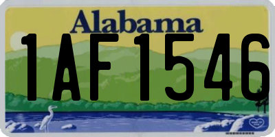 AL license plate 1AF1546