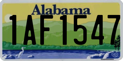 AL license plate 1AF1547