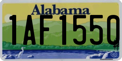 AL license plate 1AF1550
