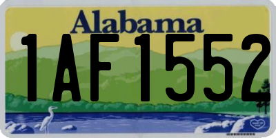 AL license plate 1AF1552