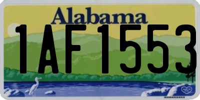 AL license plate 1AF1553