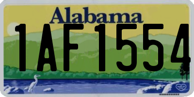AL license plate 1AF1554