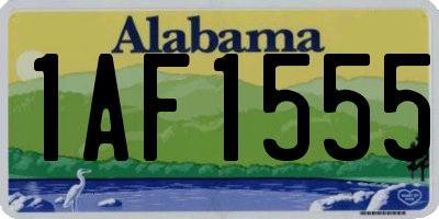 AL license plate 1AF1555