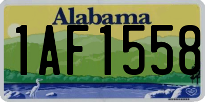 AL license plate 1AF1558