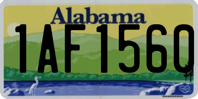 AL license plate 1AF1560