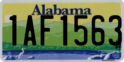 AL license plate 1AF1563