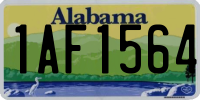 AL license plate 1AF1564