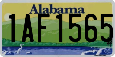 AL license plate 1AF1565