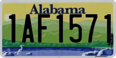 AL license plate 1AF1571