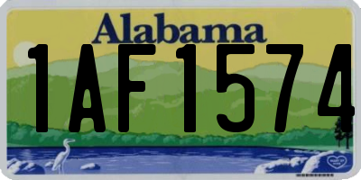 AL license plate 1AF1574