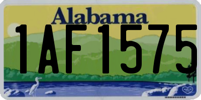 AL license plate 1AF1575