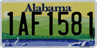 AL license plate 1AF1581