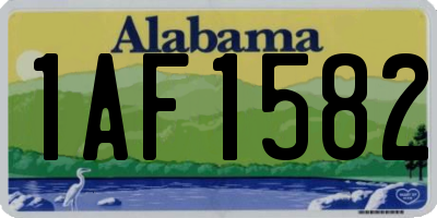 AL license plate 1AF1582