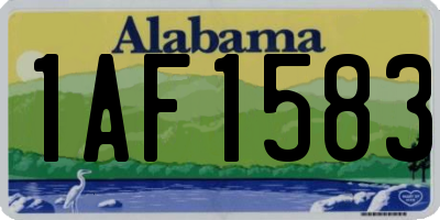 AL license plate 1AF1583