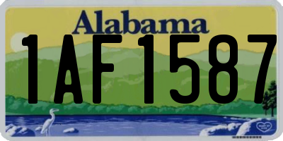 AL license plate 1AF1587