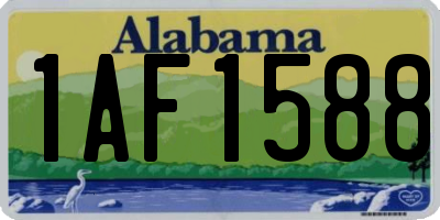 AL license plate 1AF1588