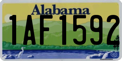 AL license plate 1AF1592