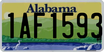 AL license plate 1AF1593