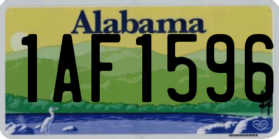 AL license plate 1AF1596