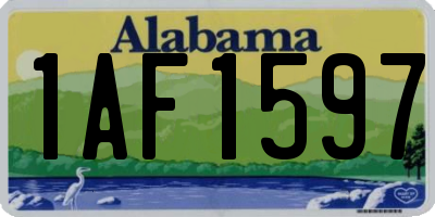 AL license plate 1AF1597