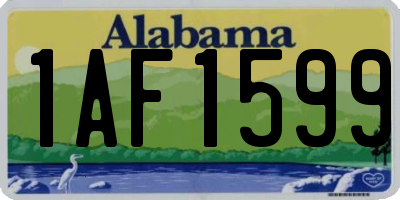 AL license plate 1AF1599