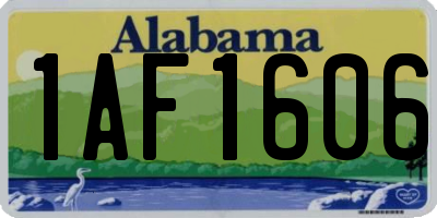 AL license plate 1AF1606