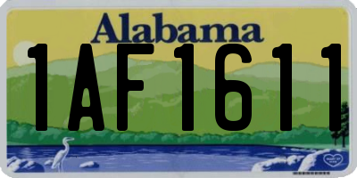 AL license plate 1AF1611