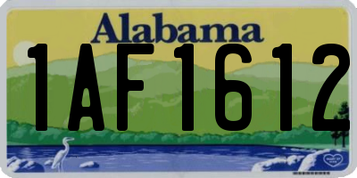 AL license plate 1AF1612
