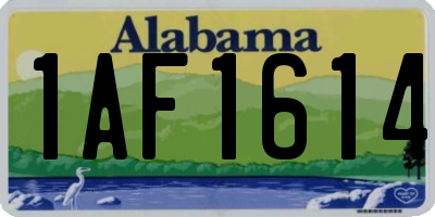AL license plate 1AF1614