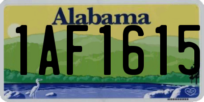 AL license plate 1AF1615