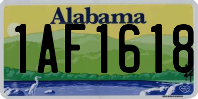 AL license plate 1AF1618