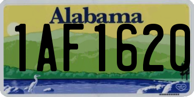 AL license plate 1AF1620