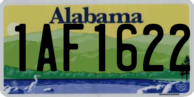 AL license plate 1AF1622