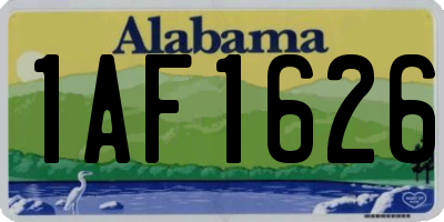 AL license plate 1AF1626