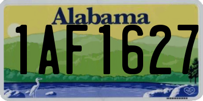 AL license plate 1AF1627