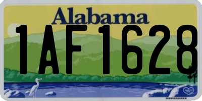 AL license plate 1AF1628