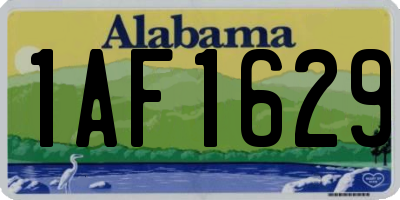 AL license plate 1AF1629