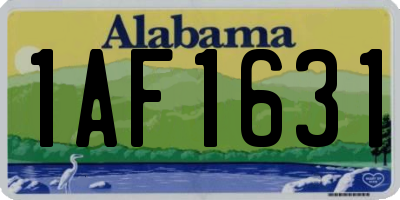 AL license plate 1AF1631