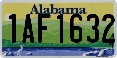 AL license plate 1AF1632