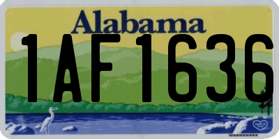 AL license plate 1AF1636