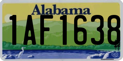 AL license plate 1AF1638