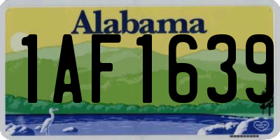 AL license plate 1AF1639