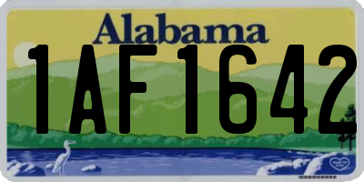 AL license plate 1AF1642