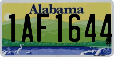 AL license plate 1AF1644