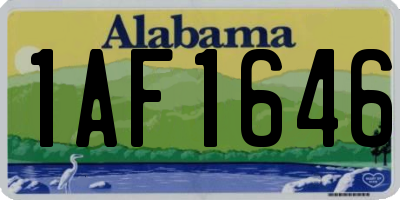 AL license plate 1AF1646
