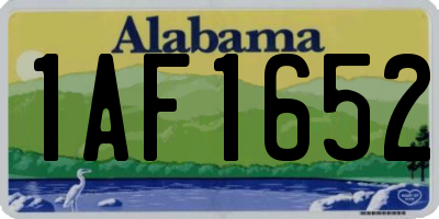 AL license plate 1AF1652
